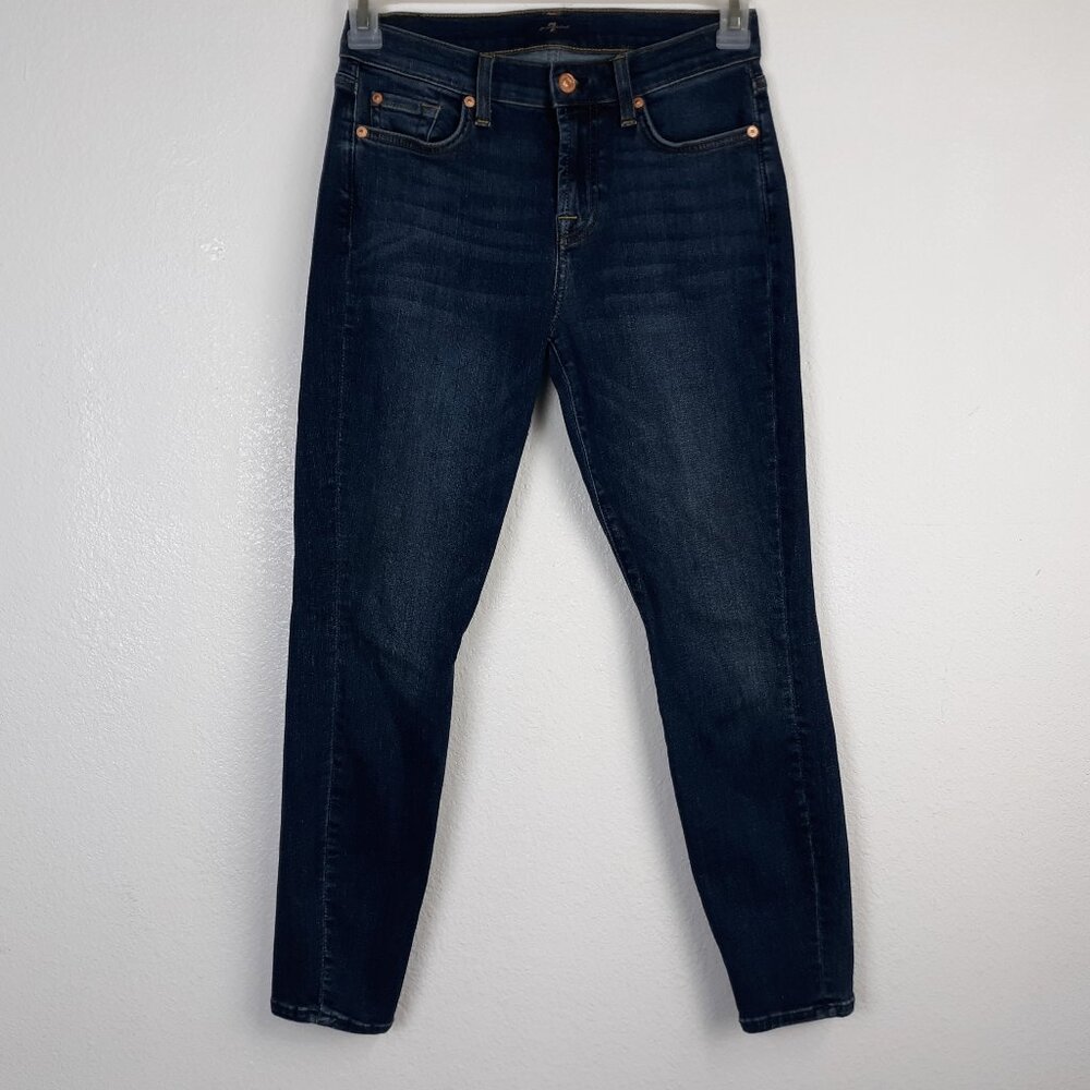 7 for All Mankind Women's Jeans Size 26 Ankle Gwenevere Mid Rise Medium Wash